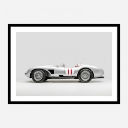 Ferrari 250 Testa Rossa in Silver Wall Art