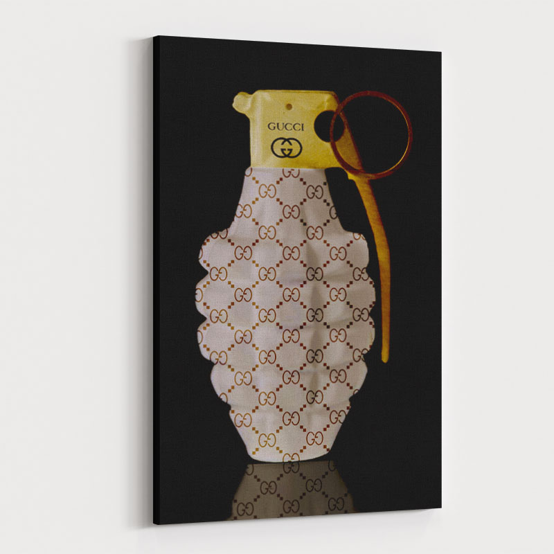 Gucci Gold Grenade Wall Art