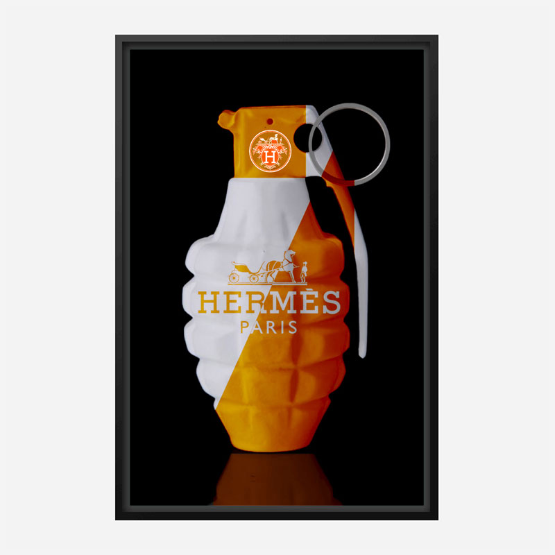 Hermes Orange Grenade Wall Art Hermes Orange Grenade Wall Art