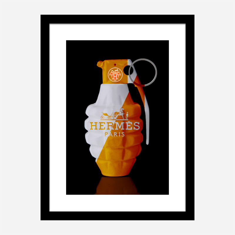 Hermes Orange Grenade Wall Art Hermes Orange Grenade Wall Art