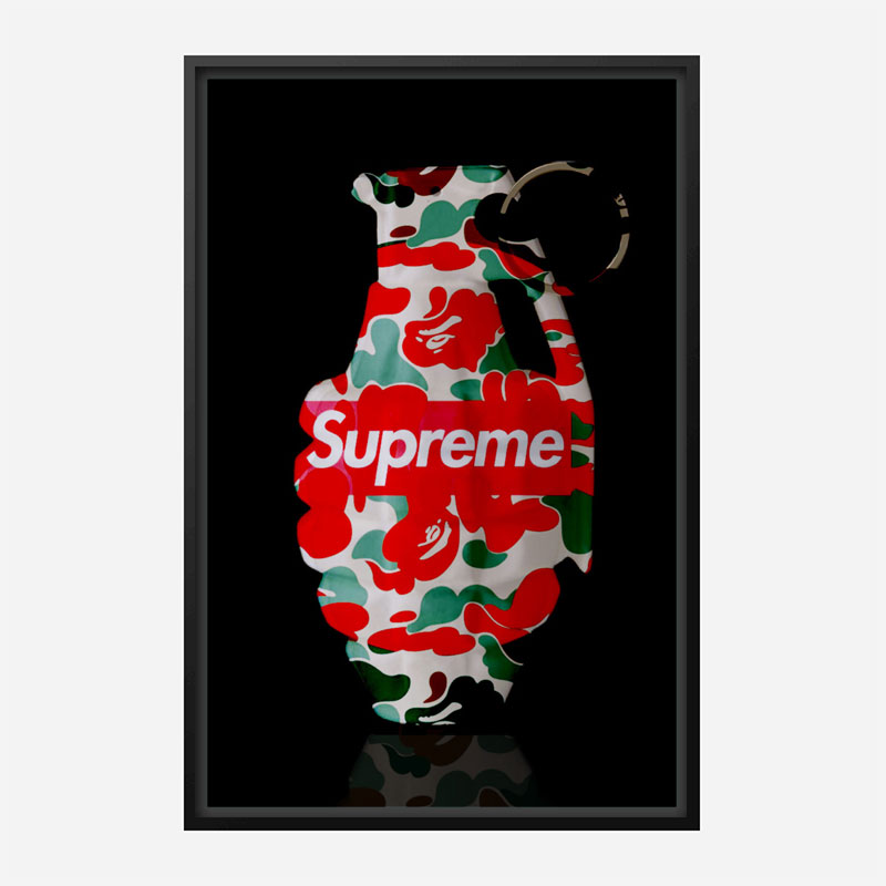 Supreme Camo Grenade Wall Art