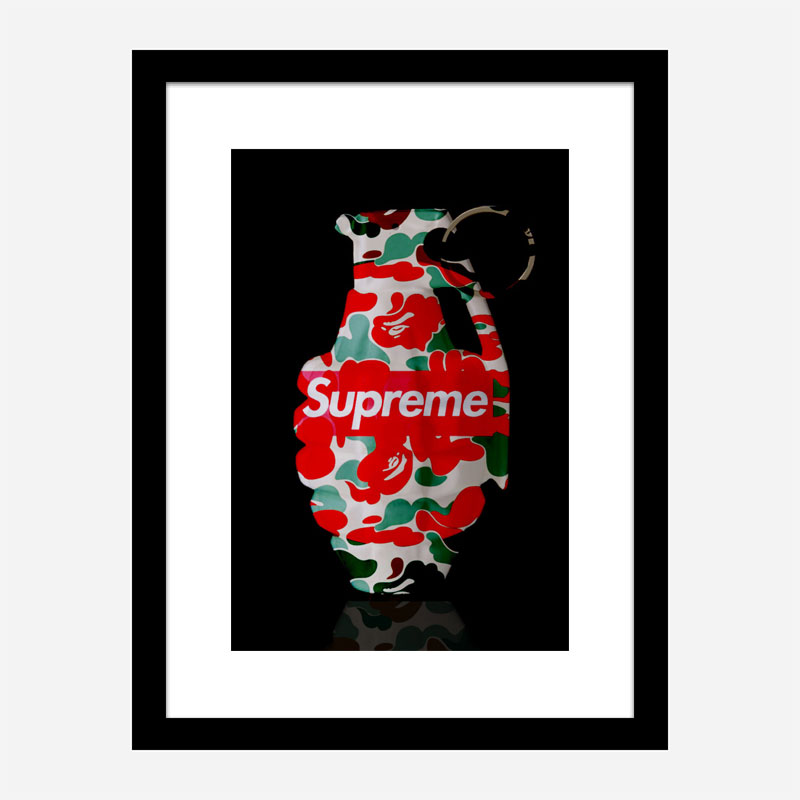 Supreme Camo Grenade Wall Art