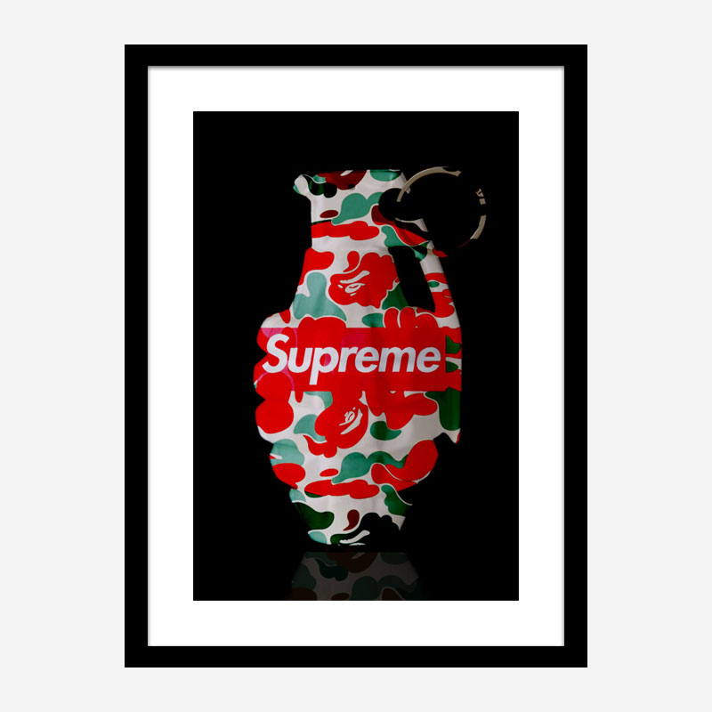 Supreme Camo Grenade Wall Art