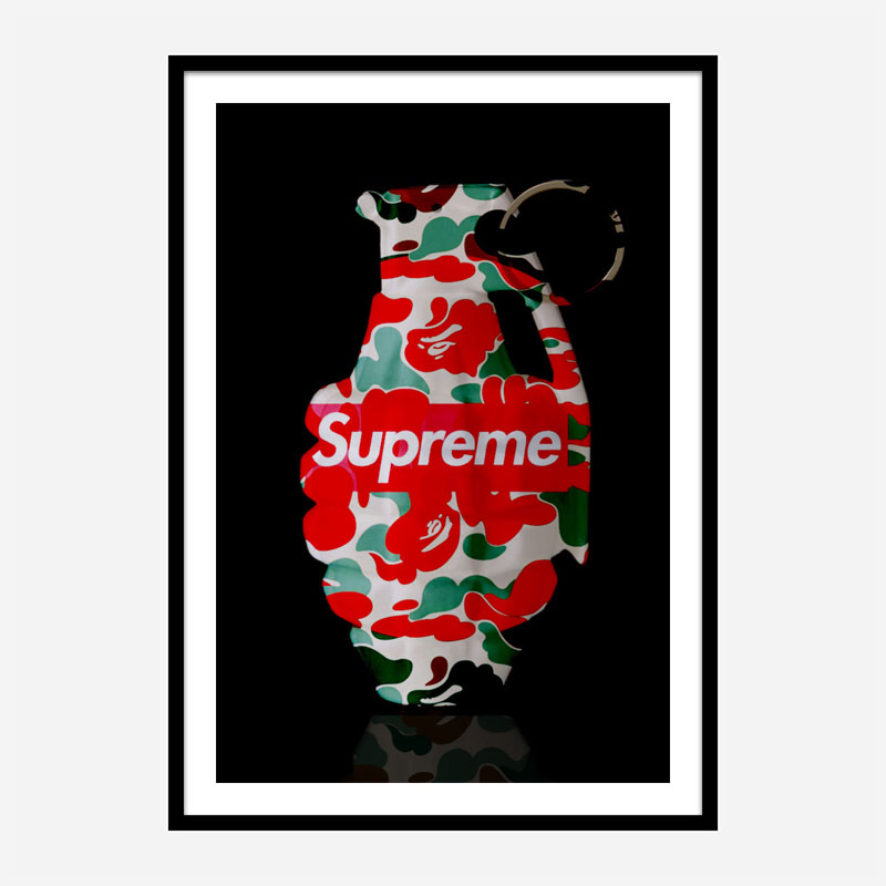 Supreme Camo Grenade Wall Art