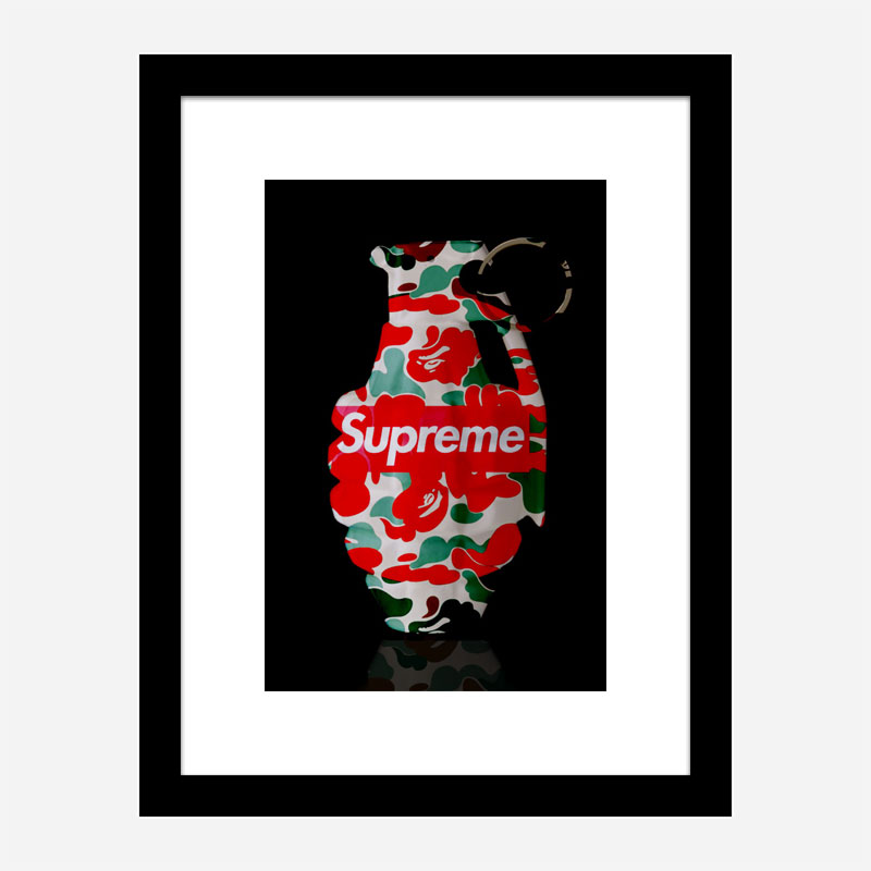 Supreme Camo Grenade Wall Art