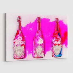 DP Flowers Pink Pop Champagne Wall Art