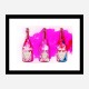 DP Flowers Pink Pop Champagne Wall Art