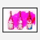 DP Flowers Pink Pop Champagne Wall Art