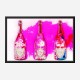 DP Flowers Pink Pop Champagne Wall Art