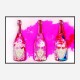 DP Flowers Pink Pop Champagne Wall Art