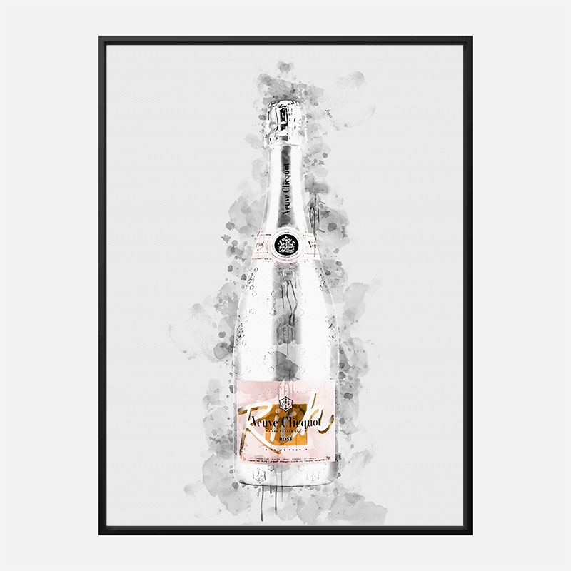 Veuve Clicquot Rich Rose Champagne Art Print