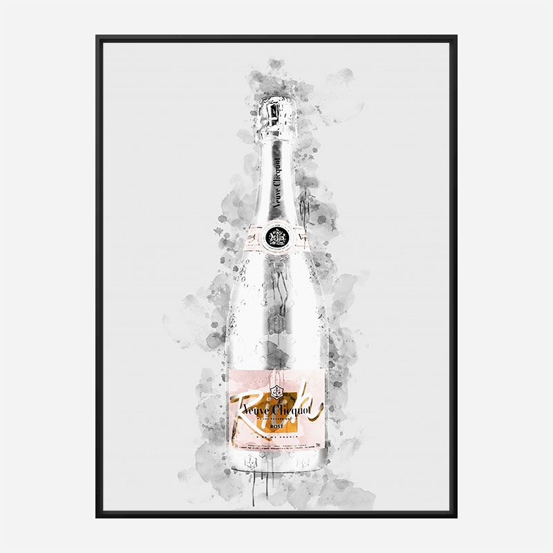 Veuve Clicquot Rich Rose Champagne Art Print