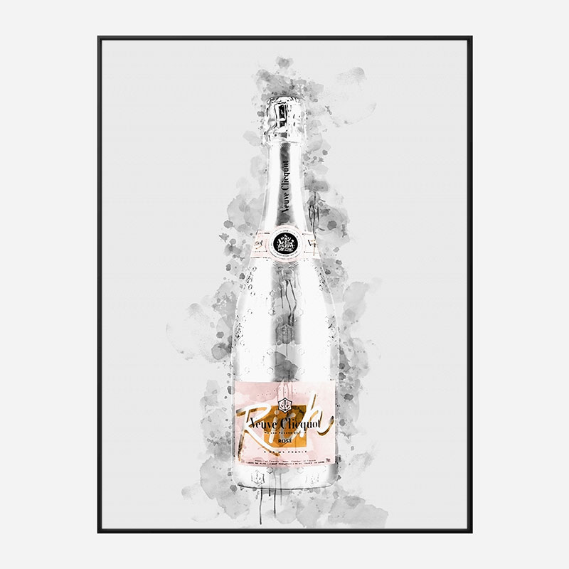 Veuve Clicquot Rich Rose Champagne Art Print