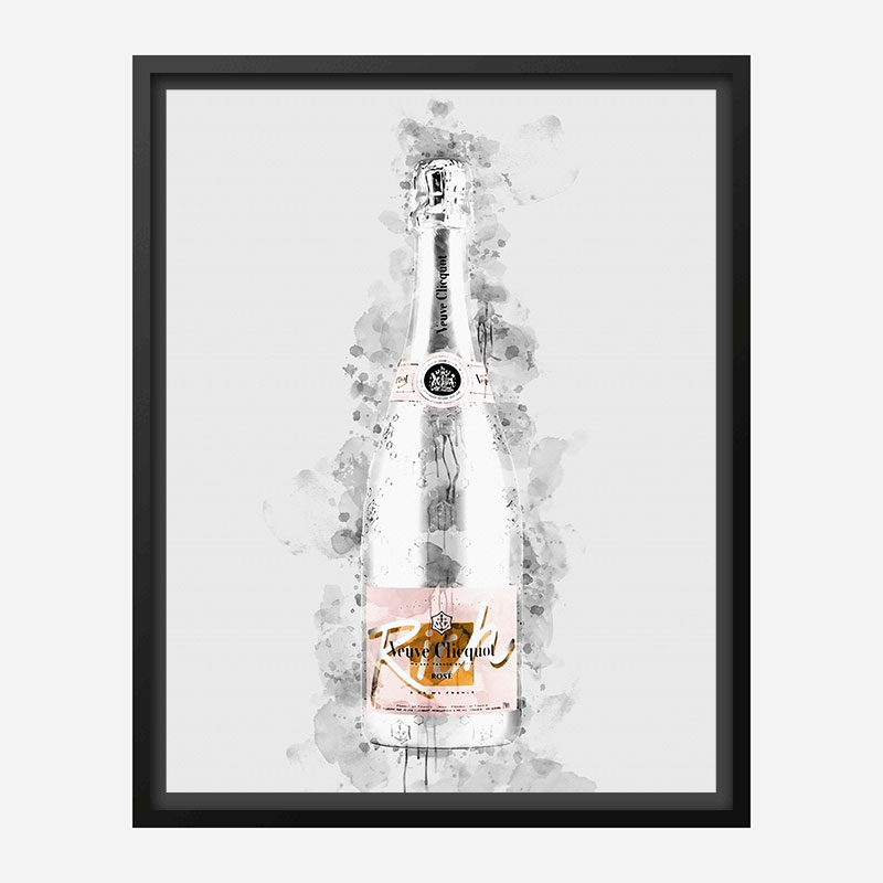 Veuve Clicquot Rich Rose Champagne Art Print