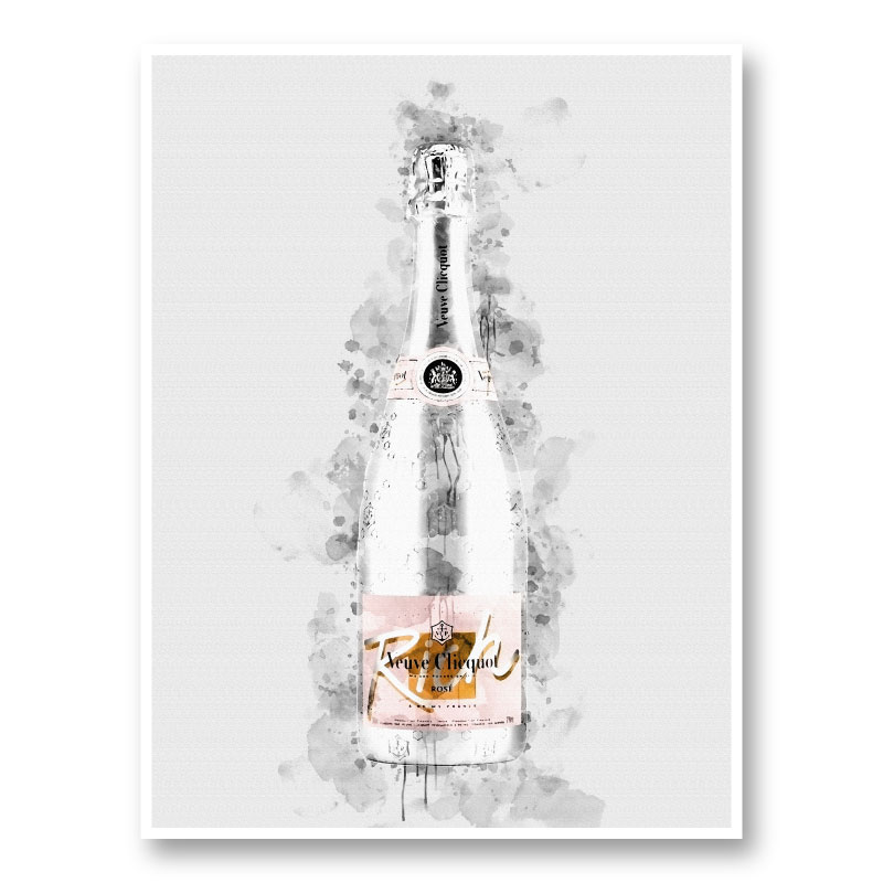 Veuve Clicquot Rich Rose Champagne Art Print