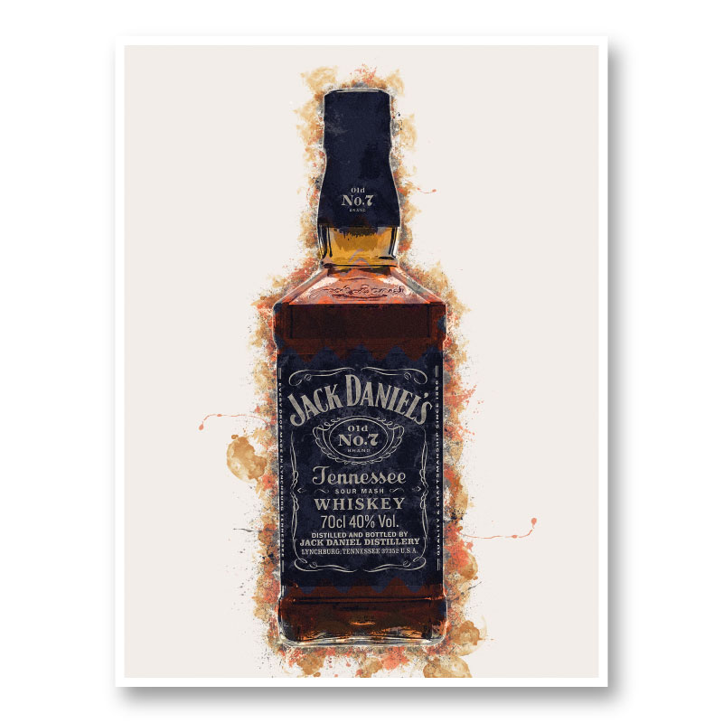 Jack Daniels Grunge Art Print