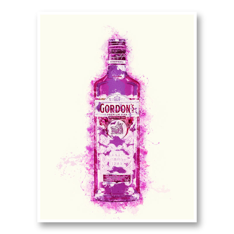 Hot Pink Gin Art Print