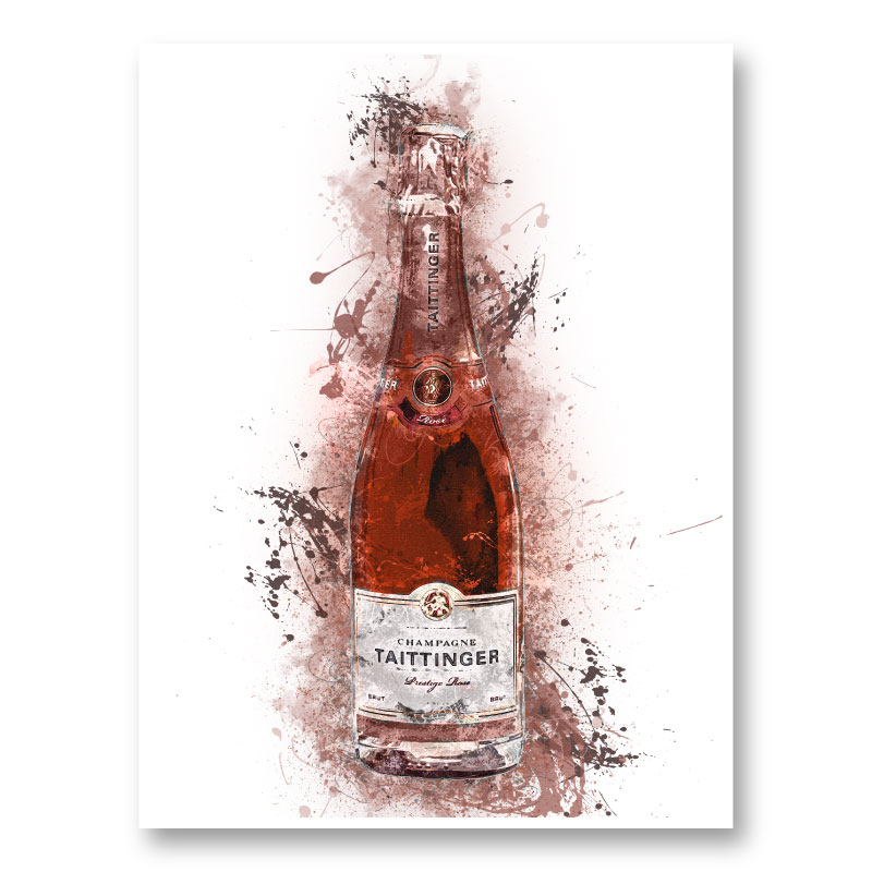 Tattinger Brut Rose Champagne Art Print