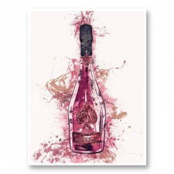 Ace Of Spades Rose Champagne Art Print