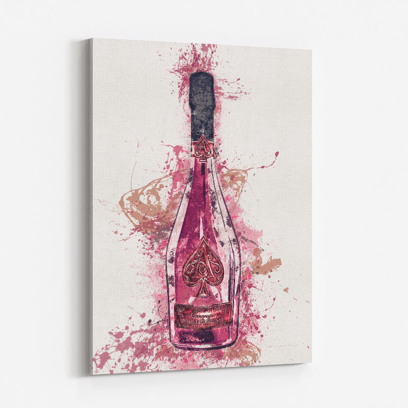 Ace Of Spades Rose Champagne Art Print