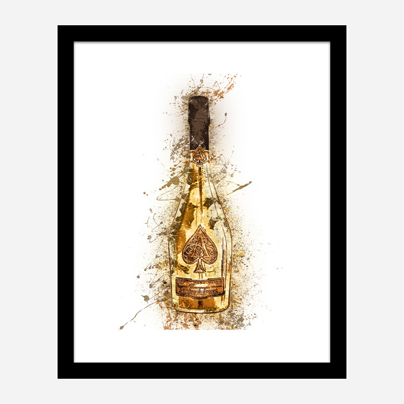 Ace Of Spades Brut Gold Champagne Art Print