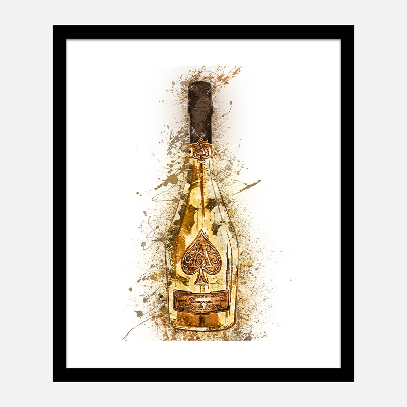 Ace Of Spades Brut Gold Champagne Art Print