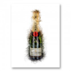 Baby Moet Abstract Champagne Art Print