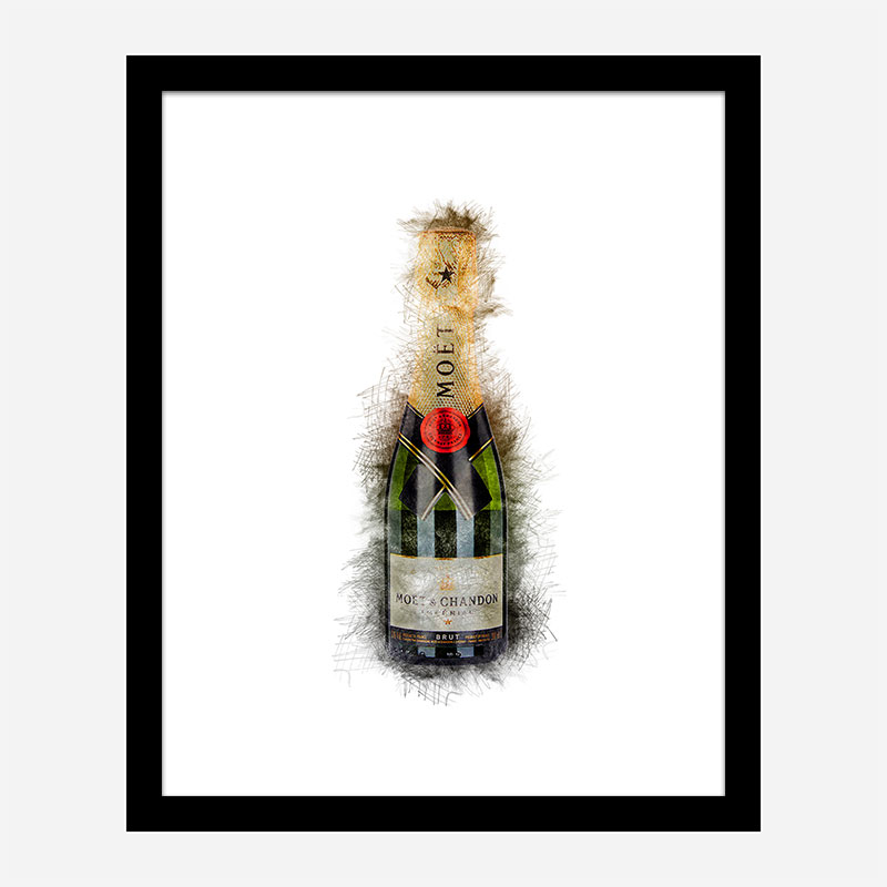 Baby Moet Abstract Champagne Art Print