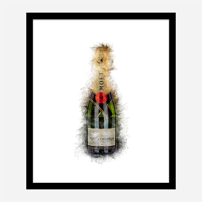 Baby Moet Abstract Champagne Art Print