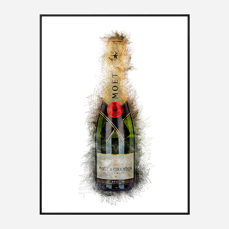 Baby Moet Abstract Champagne Art Print