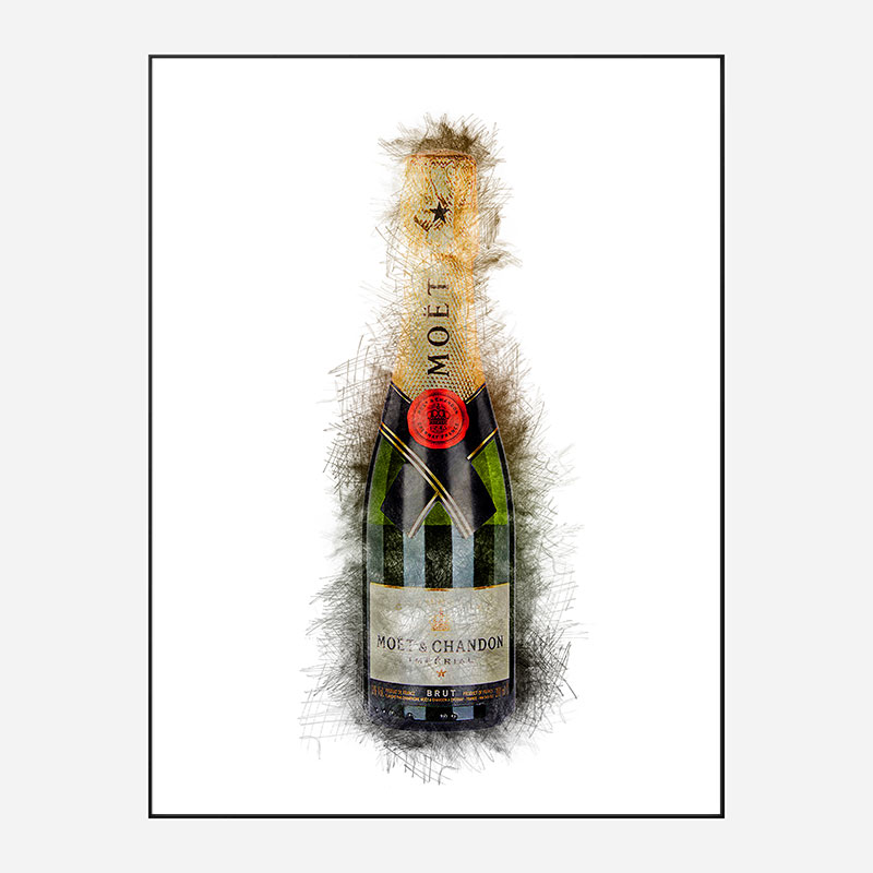 Baby Moet Abstract Champagne Art Print