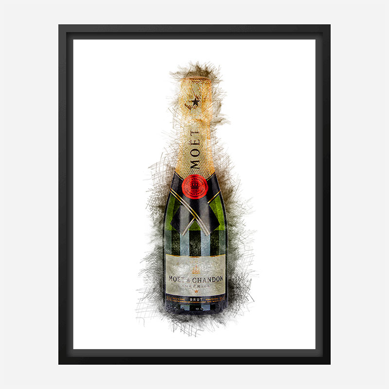 Baby Moet Abstract Champagne Art Print