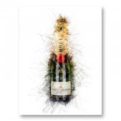 Baby Moet Abstract 2 Champagne Art Print