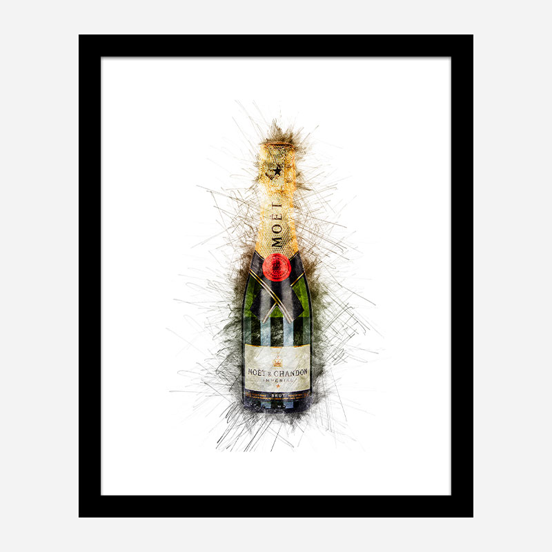 Baby Moet Abstract 2 Champagne Art Print