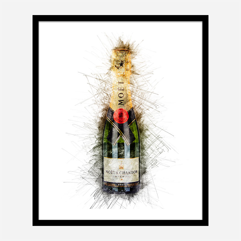 Baby Moet Abstract 2 Champagne Art Print