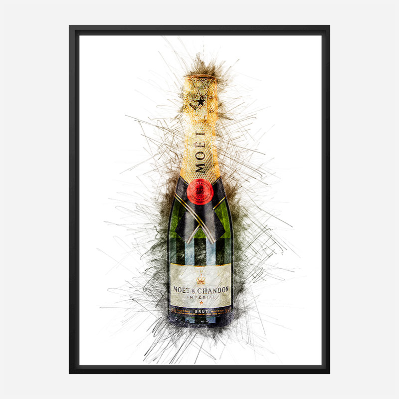 Baby Moet Abstract 2 Champagne Art Print