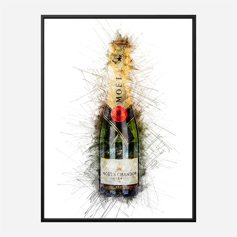 Baby Moet Abstract 2 Champagne Art Print