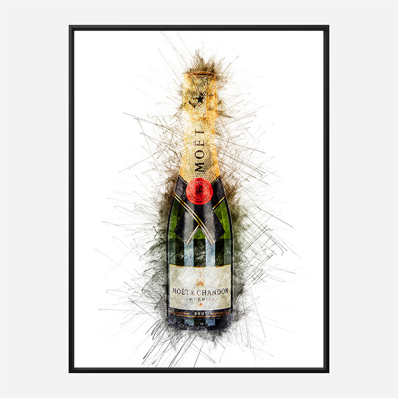 Baby Moet Abstract 2 Champagne Art Print