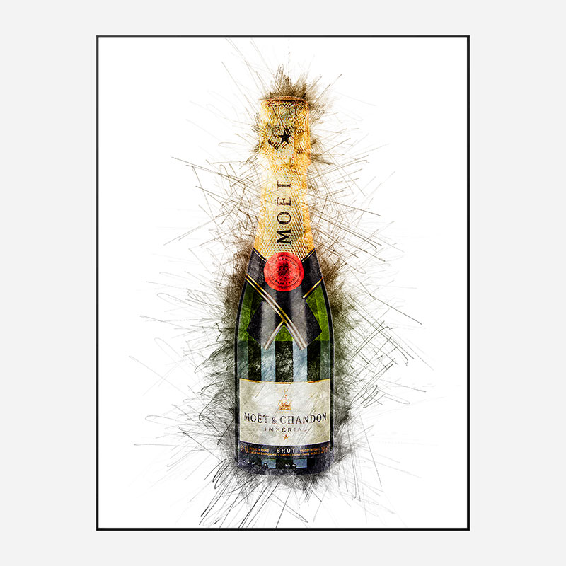 Baby Moet Abstract 2 Champagne Art Print