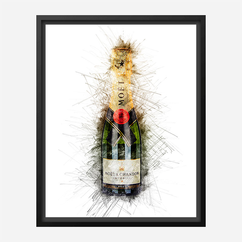 Baby Moet Abstract 2 Champagne Art Print