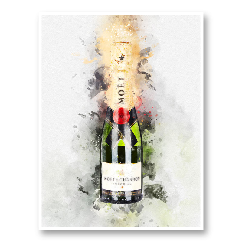 Baby Moet Abstract 3 Champagne Art Print