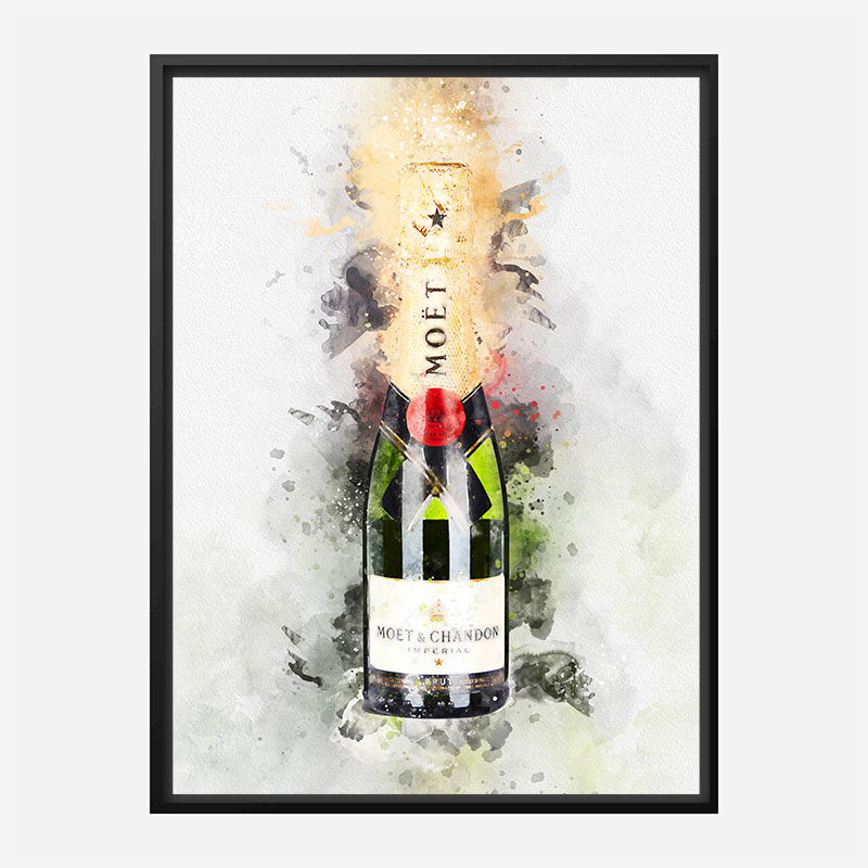 Baby Moet Abstract 3 Champagne Art Print