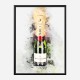 Baby Moet Abstract 3 Champagne Art Print