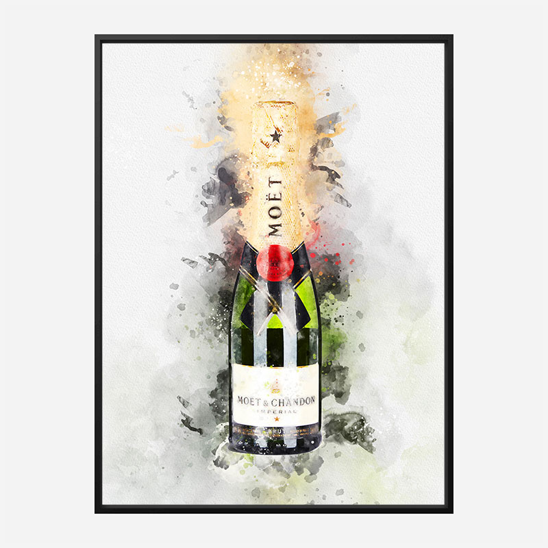 Baby Moet Abstract 3 Champagne Art Print