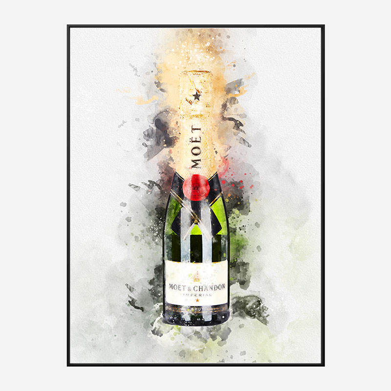 Baby Moet Abstract 3 Champagne Art Print