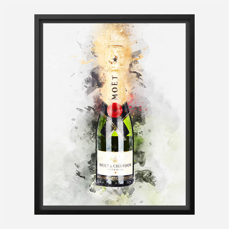 Baby Moet Abstract 3 Champagne Art Print