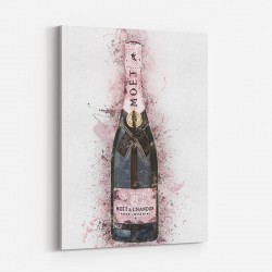 Moet Rose Abstract Champagne Art Print