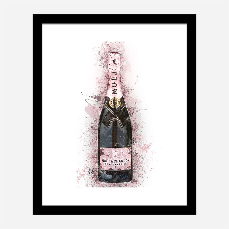 Moet Rose Abstract Champagne Art Print