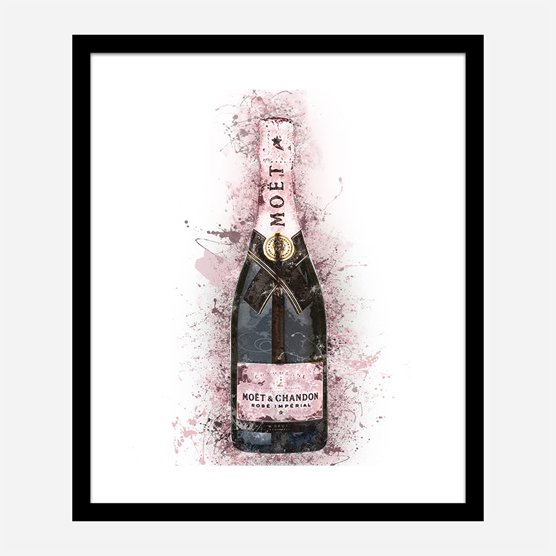 Moet Rose Abstract Champagne Art Print