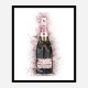 Moet Rose Abstract Champagne Art Print